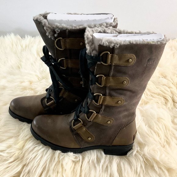 NWB Sorel Women's Emelie Lace Up Mid-Calf Waterproof Leather Boot - Sz 6.5US - Picture 5 of 13